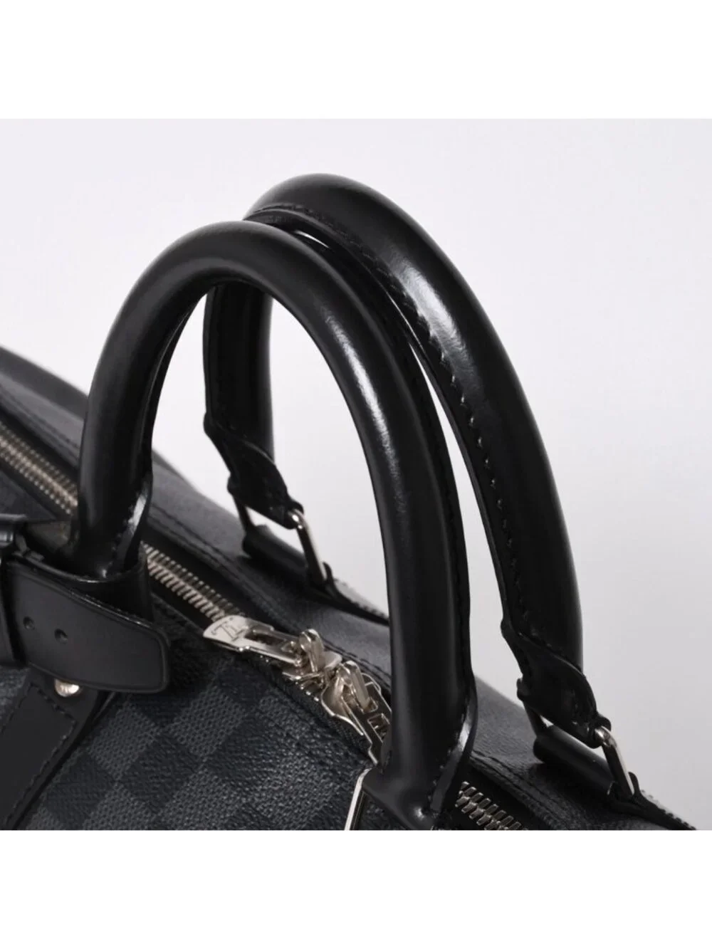 Louis Vuitton Keepall Bandouliere 45 Monogram Eclipse Canvas Black Leather